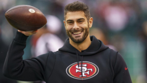 jimmy garoppolo taken to hospital for back injury