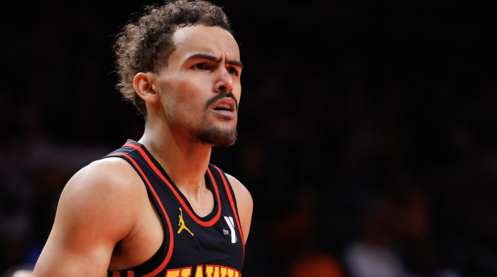 trae young in rehab from finger surgery