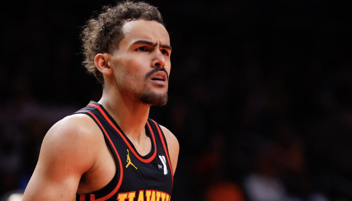 trae young in rehab from finger surgery