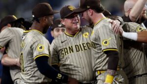 padres deliver game-ending triple to defeate dodgers